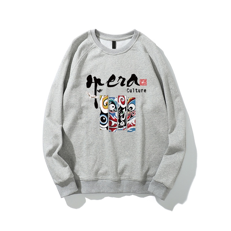 Áo Sweater Unisex HappyFamily OPERA Chất Cotton 100 Cao Cấp-3 Màu Trắng/Đen/Xám Trẻ Trung