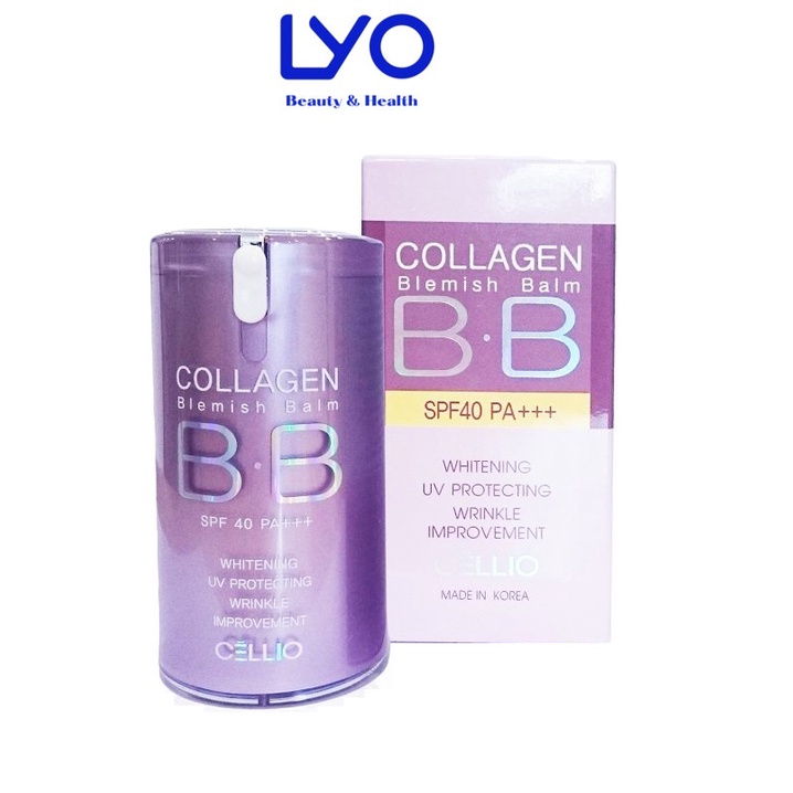 Tỷ lệ phần trăm thành phần COLLAGEN trong dòng kem BB Collagen Cellio là bao nhiêu?
