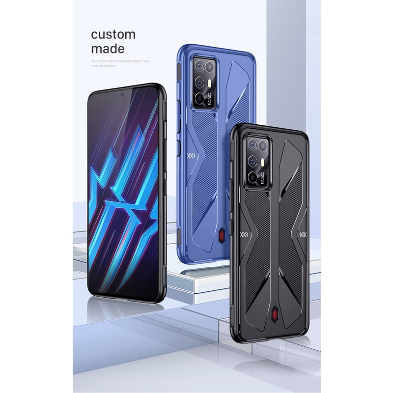 Dành cho ZTE nubia Red Magic 6R Vỏ chống sốc siêu mỏng TPU mềm chống vân tay Vỏ chơi game chống mài mòn