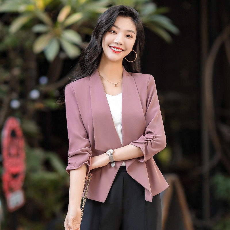 Áo Khoác blazer Màu Trắng Mềm Mại Thoải Mái Chất Lượng Cao Thời Trang Cho Nữ