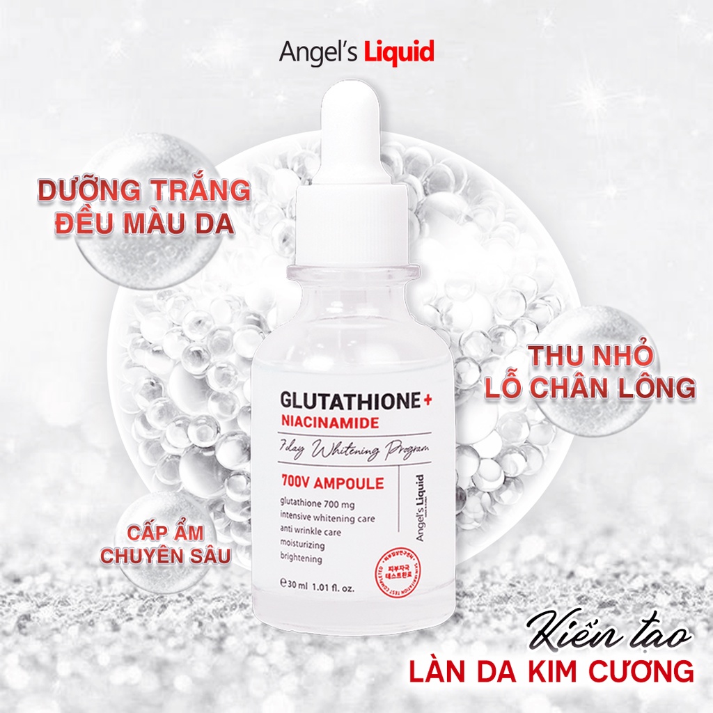 Mô tả Serum Dưỡng Trắng Se Khít Lỗ Chân Lông Angel's Liquid Glutathione + Niacinamide Ampoule 30ml - 3