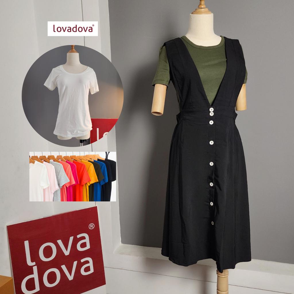 SET COMBO Đầm Yếm + Áo thun (nhiều màu) Lovadova 19D12C006