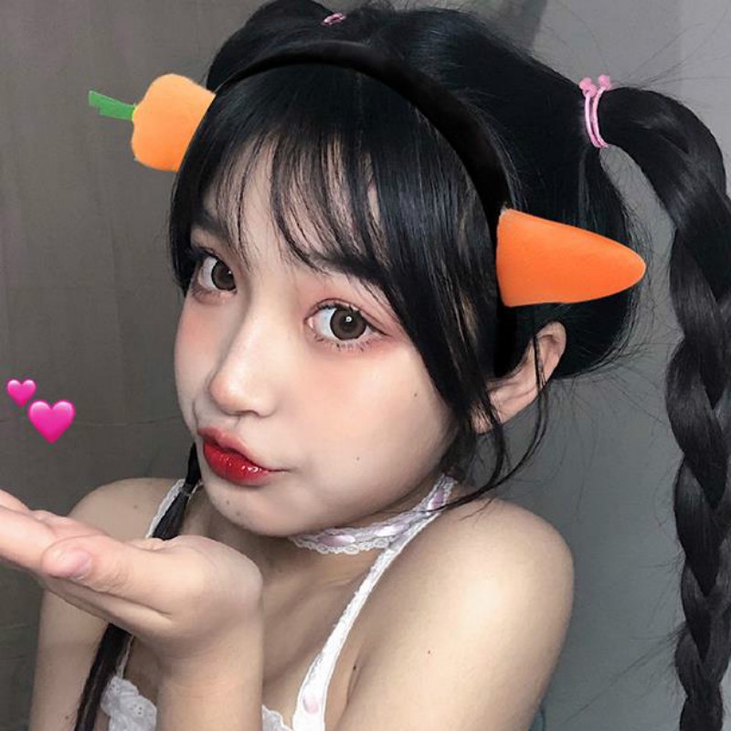 Bờm tóc cute Hàn Quốc hình con cá sấu và củ cà rốt hottrend dễ thương
