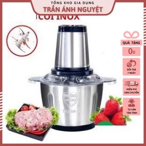 Máy Xay Thịt Đa Năng Food Processor (2l) Cối Xay Inox 4 Lưỡi- Máy xay cầm tay công suất 250W