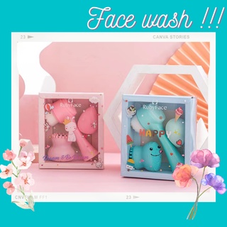 Bộ dụng cụ rửa mặt tiện lợi 3 món gồm Cọ Rửa Mặt + Bông Mút + Rửa Mặt sử dụng hàng ngày