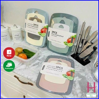 Set 3 thớt nhựa kháng khuẩn, an toàn chống trơn trượt ,thớt nhiều màu chống nấm mốc { H }