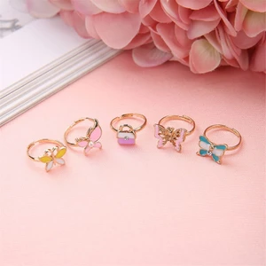 5 nhẫn hoạt hình có thể điều chỉnh kích thước dành cho bé gái