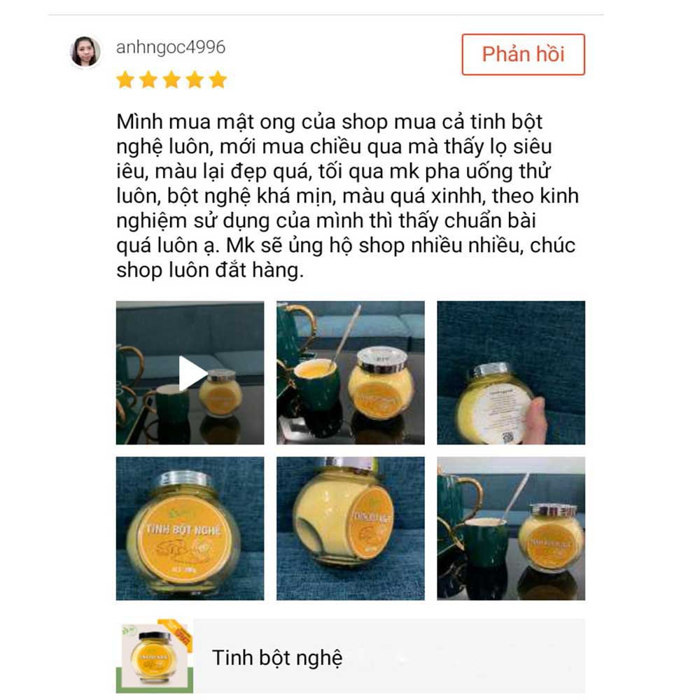 Ảnh Tinh bột nghệ nguyên chất HNT NATURAL PRODUCT TBN100G 1