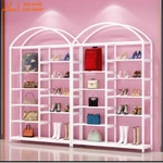 [Kho kệ cho shop] Kệ khung sắt mặt ván gỗ phủ melamin chống trầy  trưng đồ shop giày dép, mỹ phẩm, phụ kiện shop VNS-037 — ảnh 5