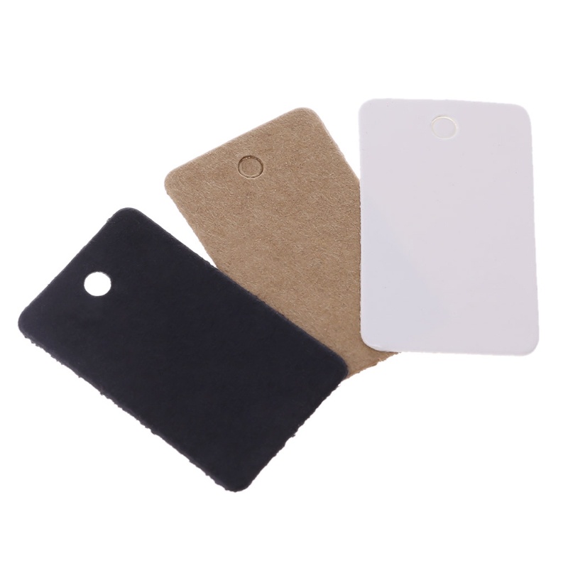 IOR 100 Chiếc Giấy Kraft Thẻ Treo Thẻ Trang Sức Nhãn Thẻ Thủ Công Trang Trí 2x3 3cm
