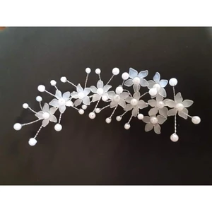 Cài tóc biểu diễn hoa mộc lan phối hạt Ngọctrai, cài tóc biểu diễn văn nghệ