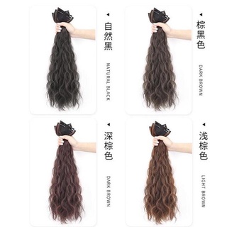 Tóc kẹp 3 mảnh xoăn duỗi lơi tự nhiên, làm phồng tóc Hamin