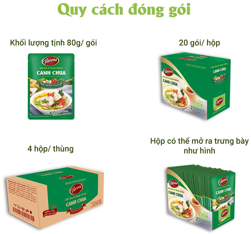 Mô tả Gia Vị Canh Chua Barona 80g chay mặn dùng được, tươi ngon chuẩn vị không cần nêm nếm - 2