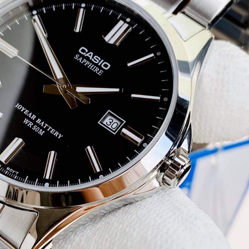 Đồng Hồ Nam Casio MTS-100D-1AVDF Dây Kim Loại - Kính Sapphire - Tuổi Thọ  Pin 10 Năm chính hãng giá rẻ | Shopee Việt Nam
