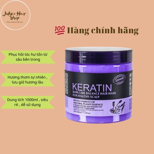 Kem Ủ Tóc KERATIN COLLAGEN 1000ML LAVENDER BRAZIL NUT - Ủ Hấp Tóc Cung Cấp Dưỡng Chất KERATIN