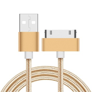 Nylon Braided 30pin USB Data Sync Charging Cable for phone 4 4s  2 3 4 for