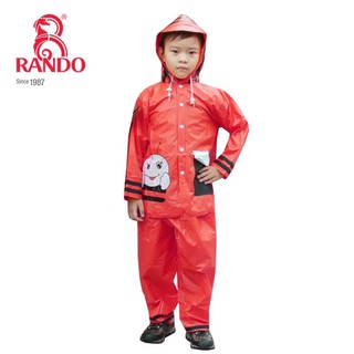 Áo Mưa Bộ Ong Mật Cho Trẻ Em, RANDO Chính Hãng, Nhựa Cao Cấp, Quần Áo Đi Mưa Bé Trai, Bé Gái