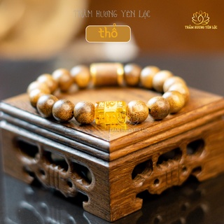 Vòng Tay Trầm Hương Mix Omani và Đốt Trúc Vàng 10K Trầm Hương Yên Lộc THYL012