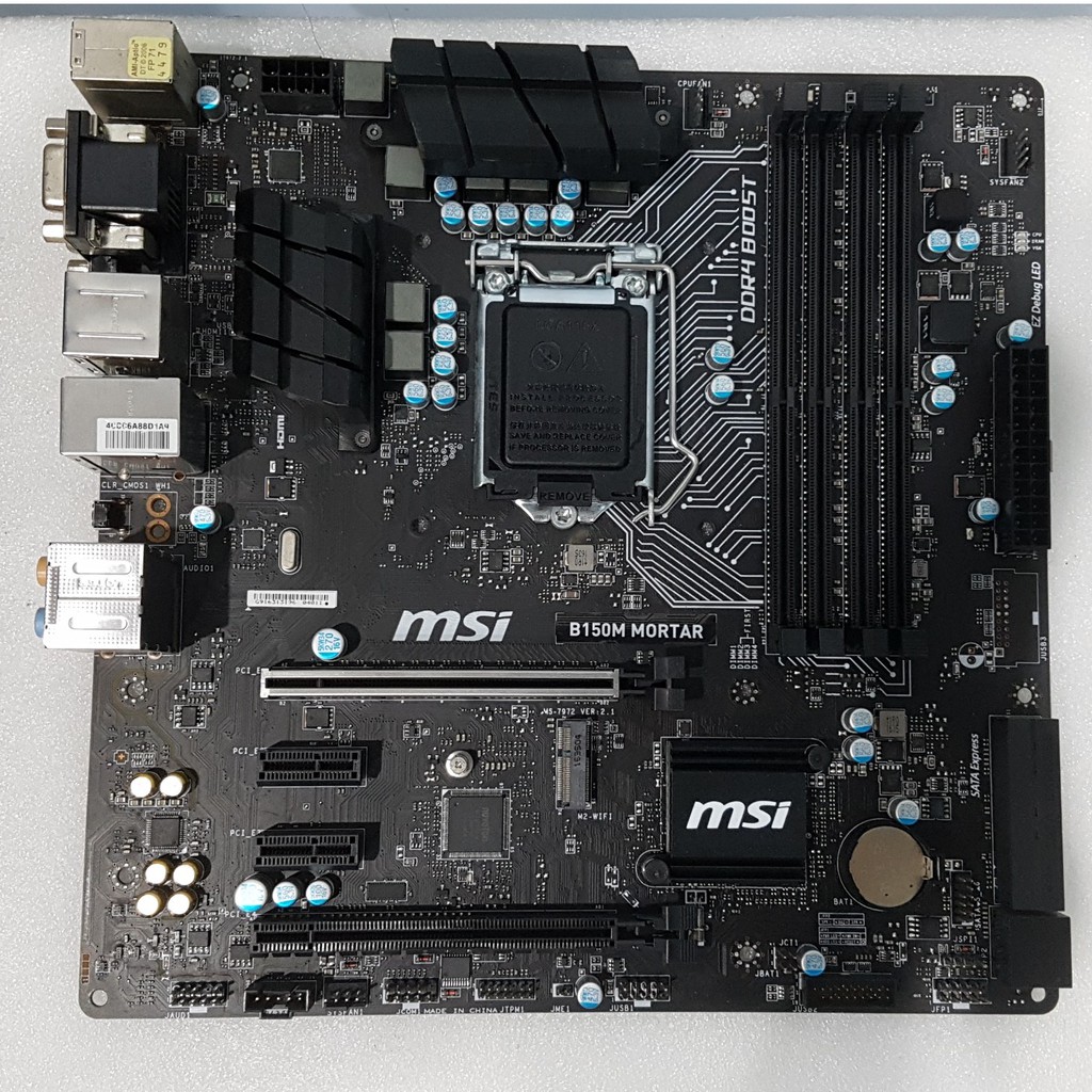 Main MSI B150M Mortar (socket 1151 V1, 4 Khe Ram, M.2 Wifi) Chính Hãng ...