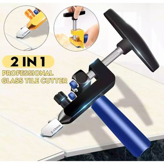 Máy cắt gạch kính đa năng , Dụng cụ cắt kính gạch 2 in 1 , tặng kèm 2 lưỡi cắt