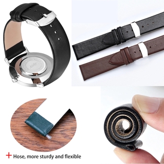 Dây đồng hồ da thật mềm 12mm 14mm 16mm 18mm 20mm 22mm cho nam nữ, họa tiết trơn, cổ điển