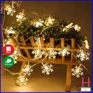 Đèn Led 15 bông tuyết xinh xắn trang trí - nhà cửa - cây thông noel { H }