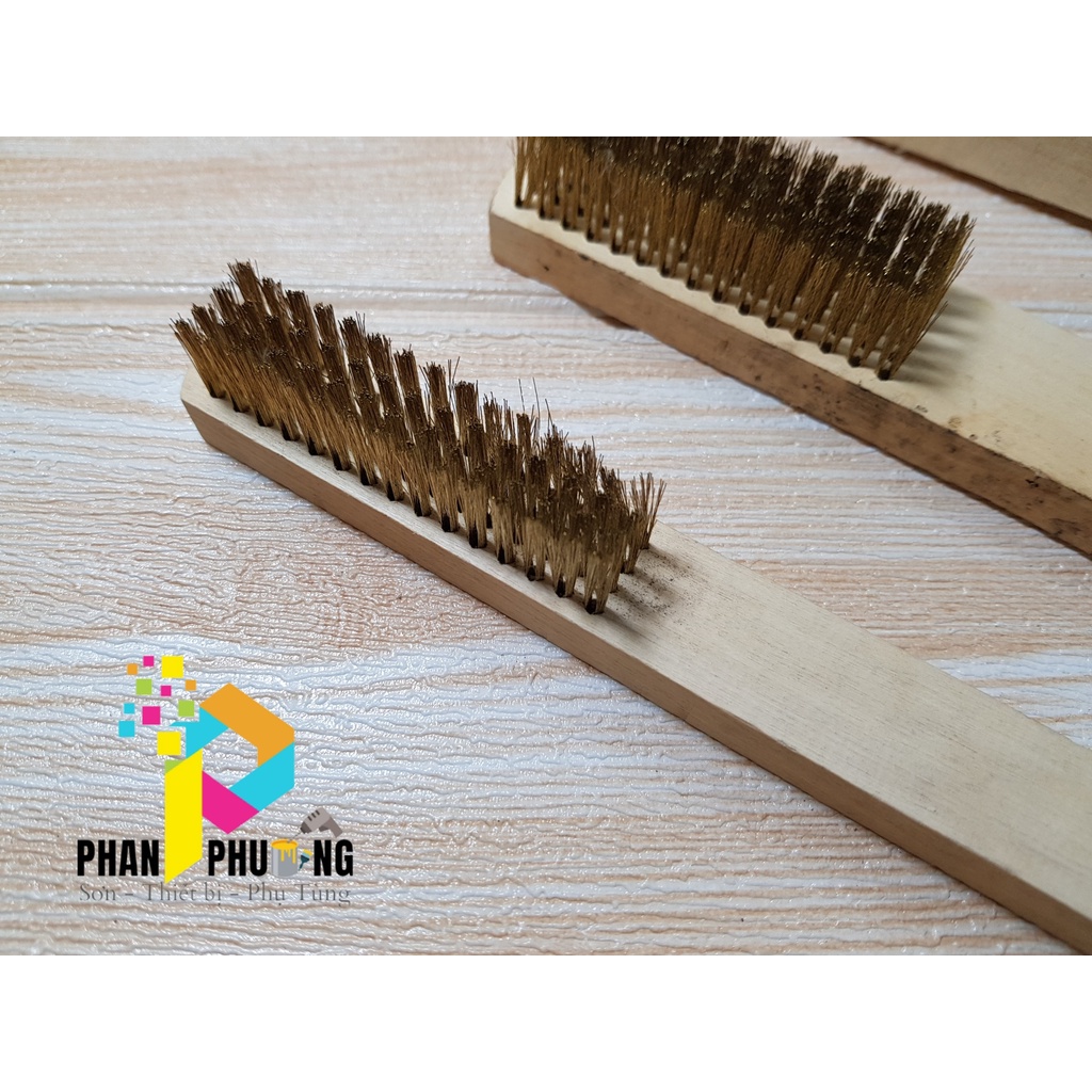 SET 2 BÀN CHẢI ĐÁNH RỈ, CHẢI CHÀ SÉT, BÀN CHẢI CÁN DÀI LOẠI KẼM, ĐỒNG