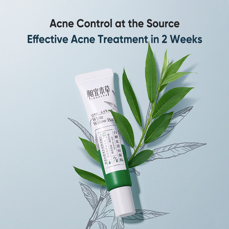 Ảnh INOHERB Gel Hỗ trợ giảm mụn Chiết Xuất Liễu Tự Nhiên  White Willow Bark Anti-acne Gel 25g 1