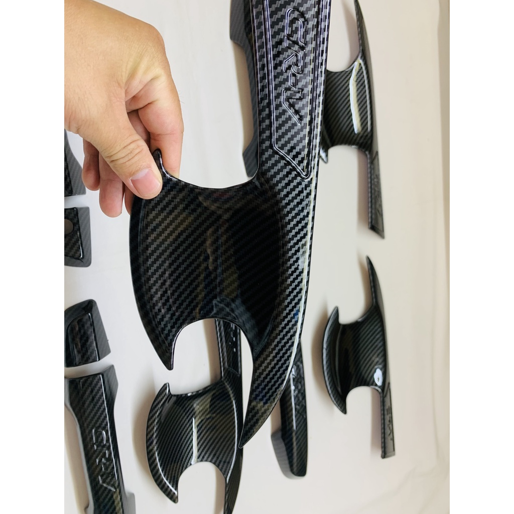 Ốp tay nắm, hõm cửa CARBON xe Honda CRV 2018- 2023, 2024 vân CACBON cao cấp