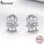 Bamoer bông tai Mạ Vàng Trắng Đính Đá zircon B ng tai Jiaha L