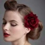 Women Velvet Cloth Rose Hair Clip Simulation Artificial Flower Corsage Brooch Pi