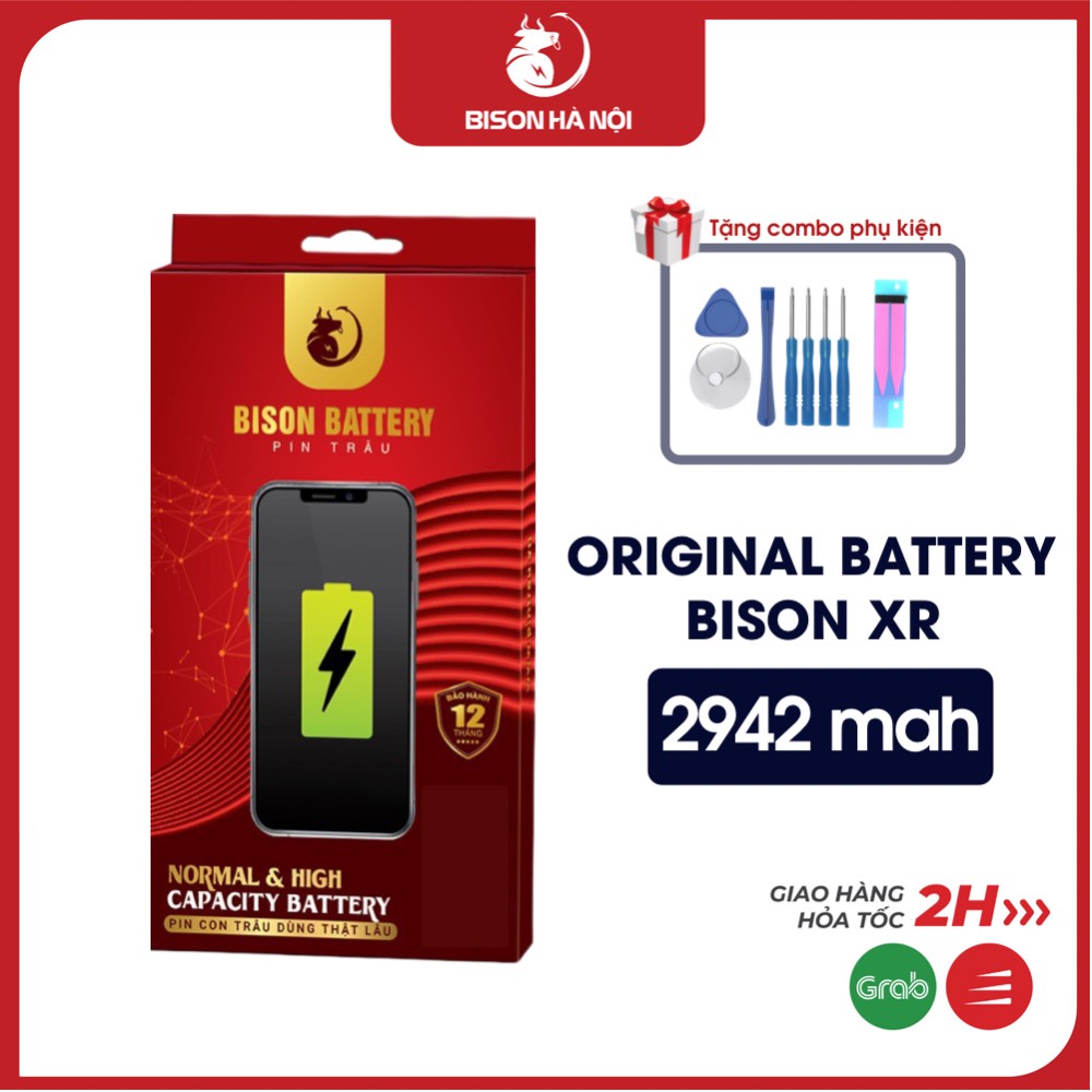 Pin Bison XR dung lượng chuẩn 2942mAh Pin con trâu BISON BH 12 tháng ...