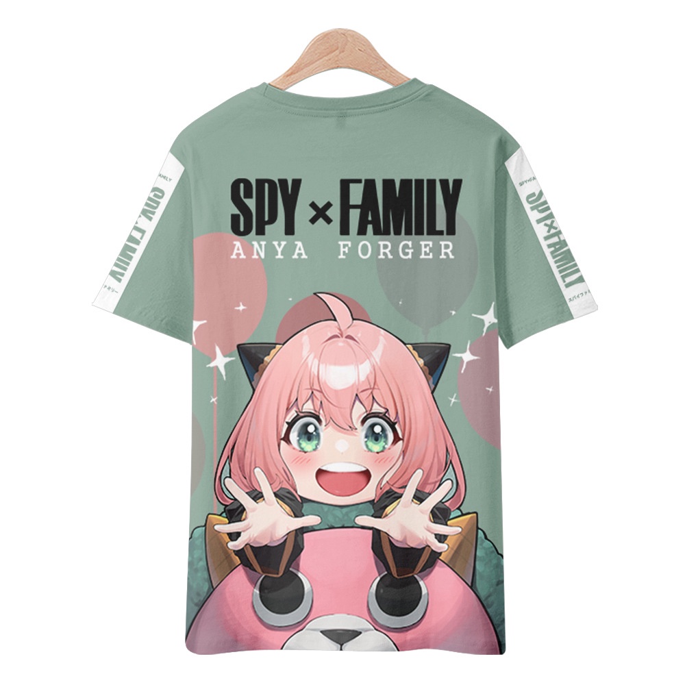 YT2 Spy x Gia Đình Trẻ Em Áo Anya Anime Tay Ngắn Áo Tee Áo Sơ Mi Thời Trang Trẻ Em 3D In TY2