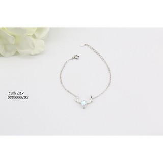 Lắc Tay Bạc Ý Sừng Hươu Xanh Ngân Hà