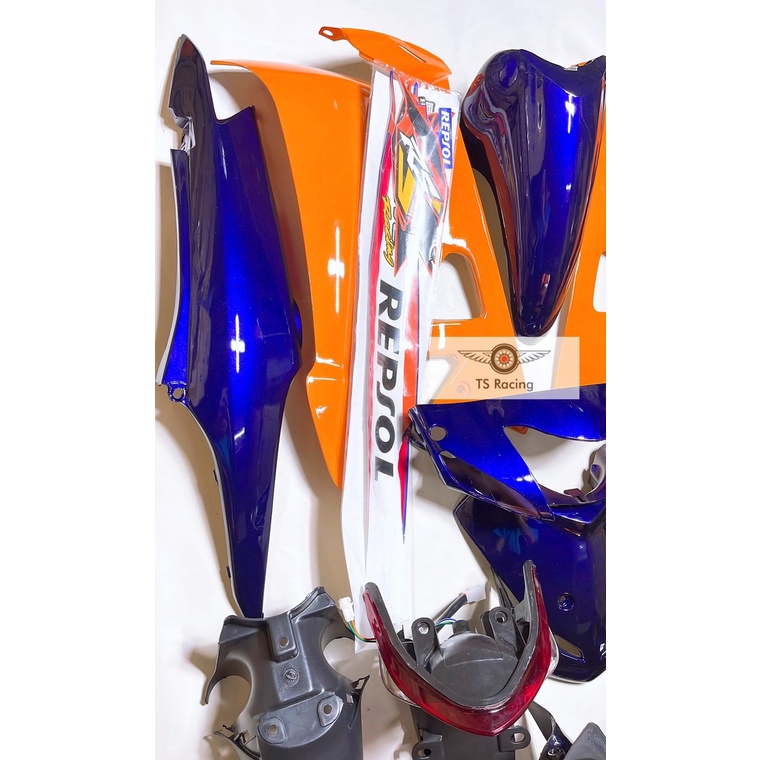 Dàn áo wave a xanh đen cam repsol - tặng team 3 lớp