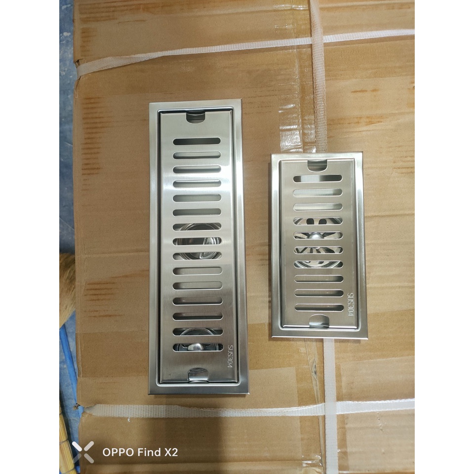Phễu thoát sàn chống mùi inox304, lược rác Hố Ga kiểu chữ nhật | Shopee ...