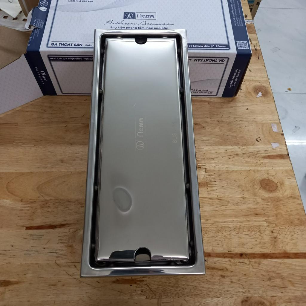 Ga thoát sàn ngăn mùi Inox SUS 304 Kích thước 12.5 x 30 cm - Chống mùi hôi và côn trùng - Thiết kế sang trọng