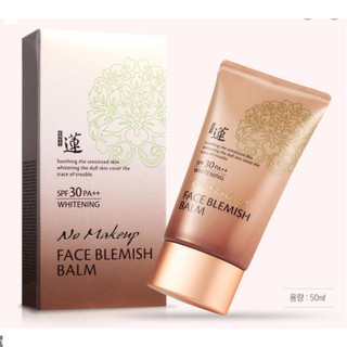 Kem trang điểm makeup làm trắng da, dưỡng ẩm và làm mờ nám tàn nhang Welcos no makeup face blemish balm 50ml