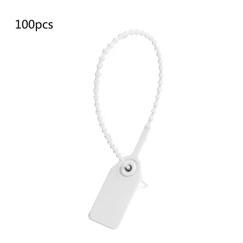 Giữ 100 Chiếc Tự Khóa Biển Báo Thắt Lưng Nhựa Tam Giác An Ninh Con Dấu 250mm 10 Chiều Dài
