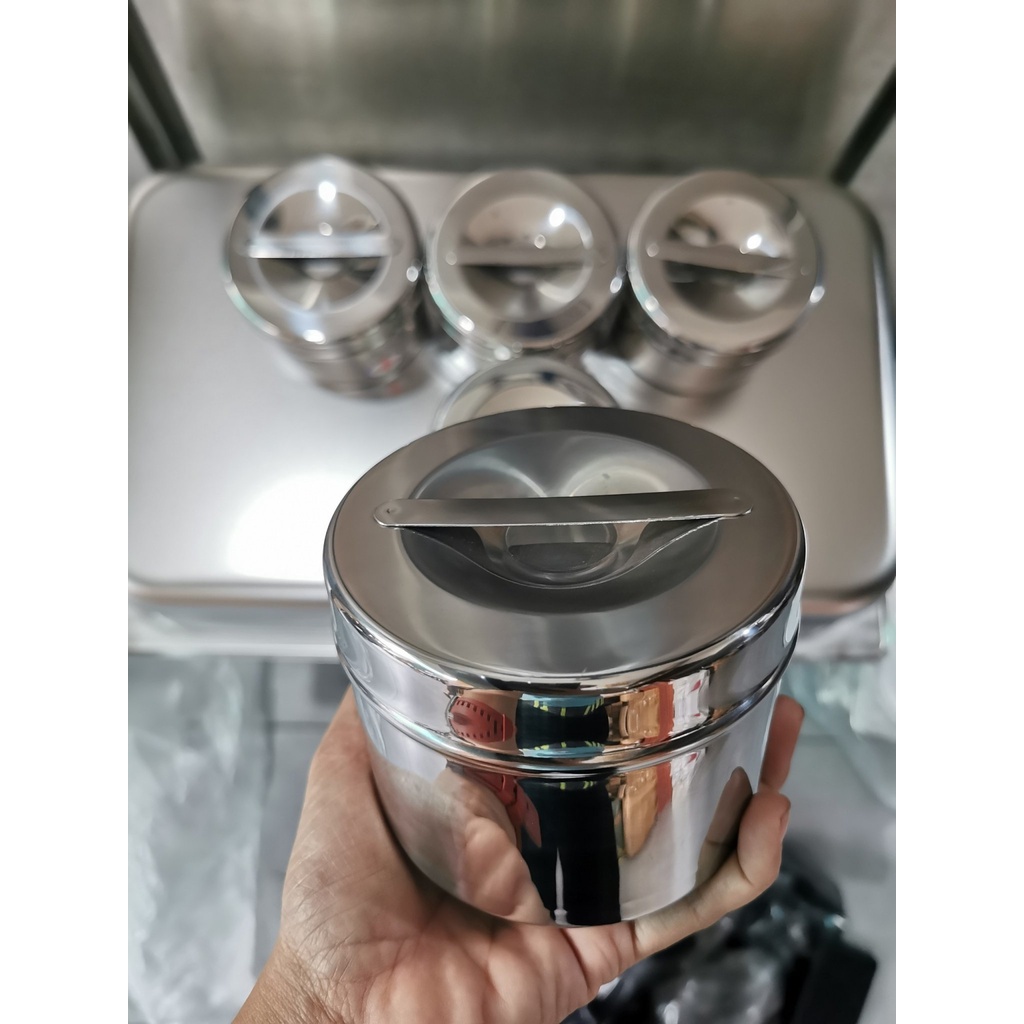 HỘP ĐỰNG bộ lưu mẫu thức ăn / hủ gòn inox 304 đủ size (có bán lẻ) [Ảnh ...