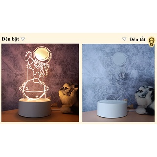ĐÈN ngủ LED 3D nhiều mẫu để bàn trang trí decor phòng thích hợp làm quà tặng CHUI ĐIỆN ĐIỀU KHIỂN 16 MÀU