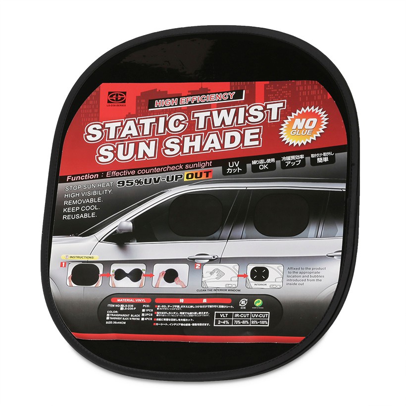 Combo 2 Tấm Che Nắng Ô Tô Phim Cách Nhiệt Tròn Nhỏ CIND LS-D36 (36*44 cm)