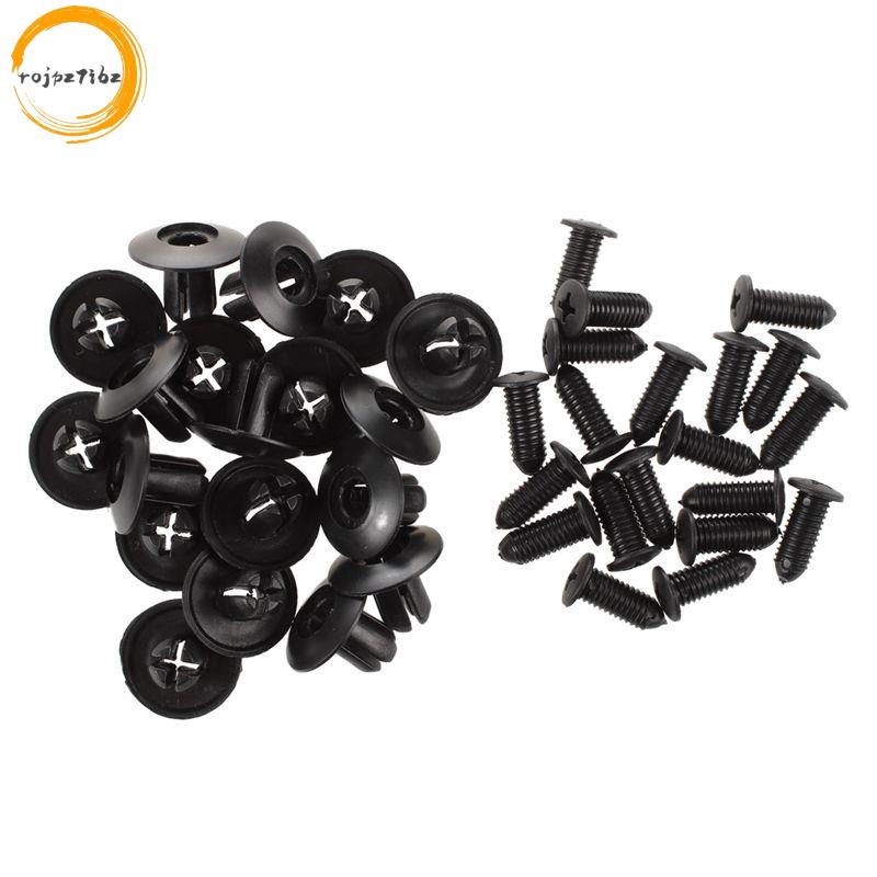 20 Chiếc 8 Mm Lỗ Đẩy Trong Mở Rộng Vít Bảng Kẹp Nhựa Đinh Tán Đen