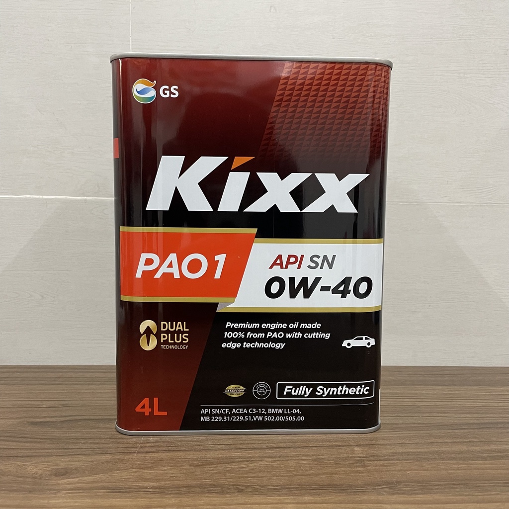 Nhớt Kixx Pao 1 0W40 0W-40 API SN/CF Hàn Quốc Dành Cho Xe Ô Tô Cao Cấp ...