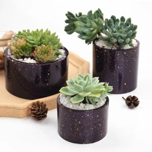 BTF Bình Hoa Đúc Khuôn Succulents Planter Nhựa Khuôn Thực Vật Pha Lê Epoxy Khuôn DIY Xà Phòng Khuôn