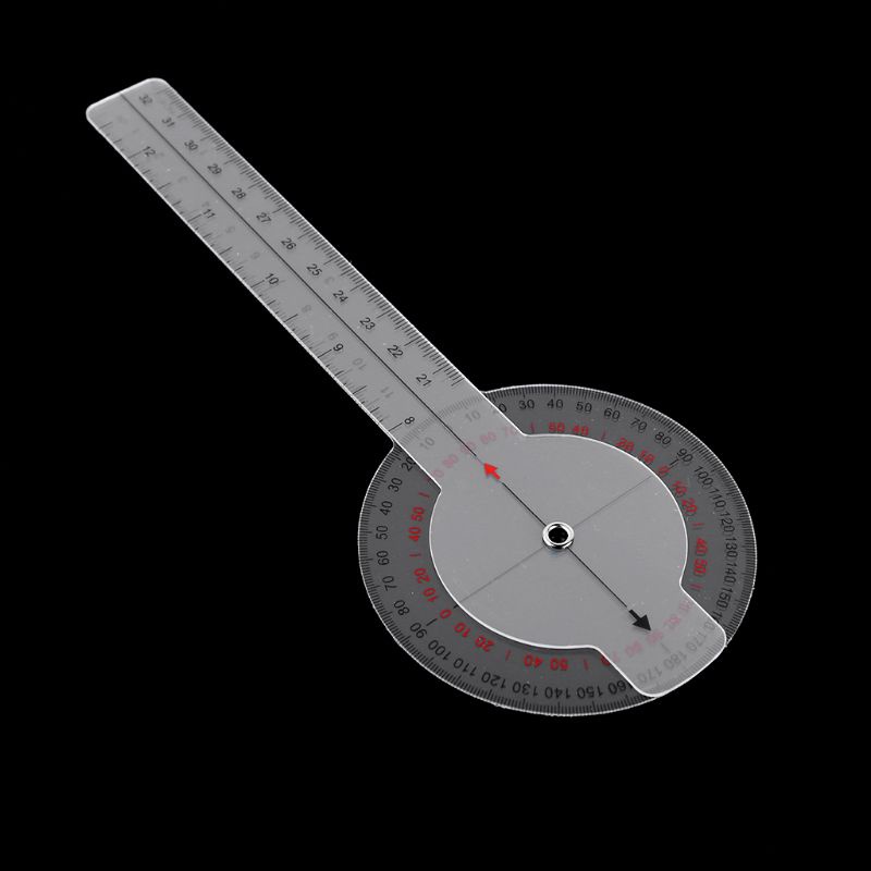 Moon Goniometer Thước nhựa 360 độ Thước đo góc Goniometer đa năng Measuing