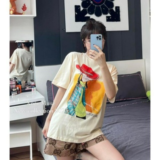 Áo Phông Mũ Ngắn Tay Cổ Tròn Áo Thun Nữ Freesize