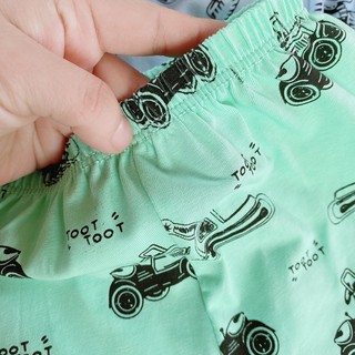 Đồ bộ bé trai Bộ bé trai ngắn tay Minky Mom 100% cotton in Gấu-Khủng long- Xe MK04