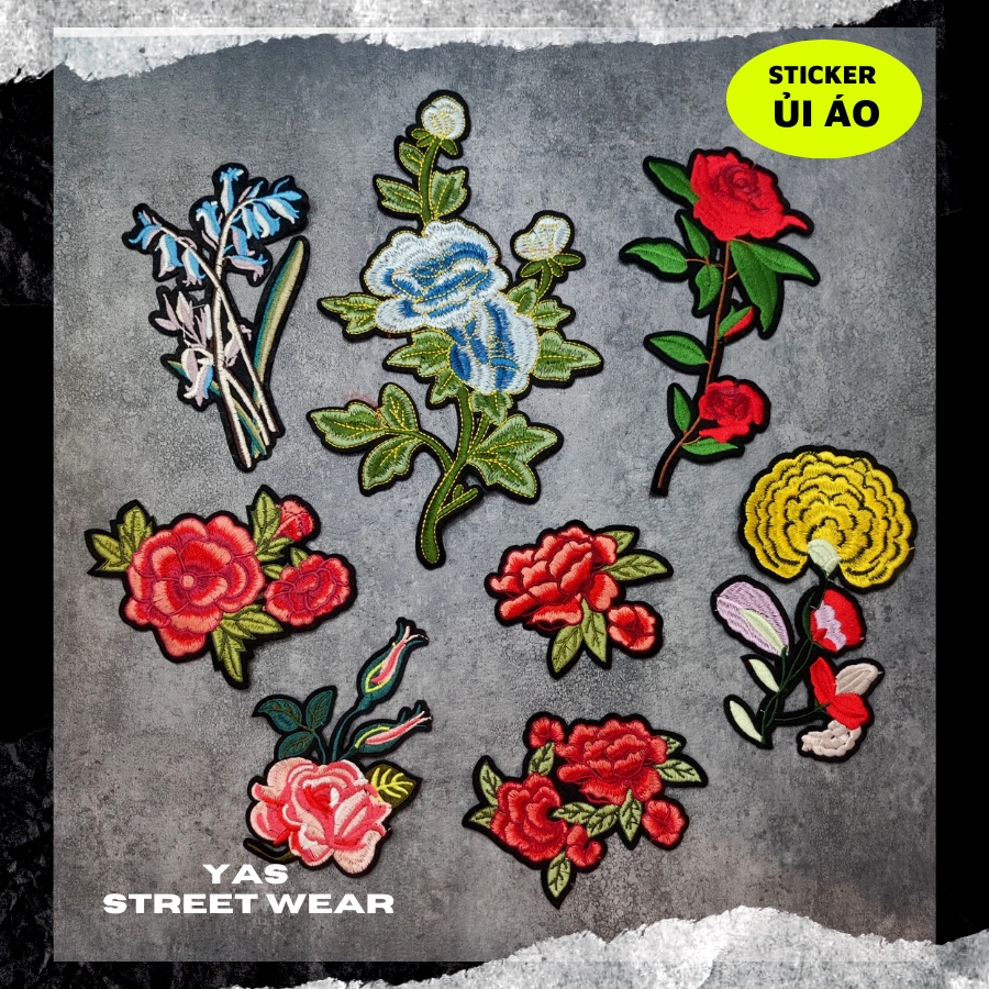 Sticker ủi áo cao cấp, miếng dán quần áo dùng làm Patch ủi, miếng vá ...