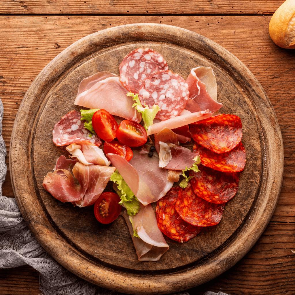 Set thịt heo muối Iberico 4 loại: jamon iberico, chorizo, lomo, salchichon,  Tây Ban Nha 120gr